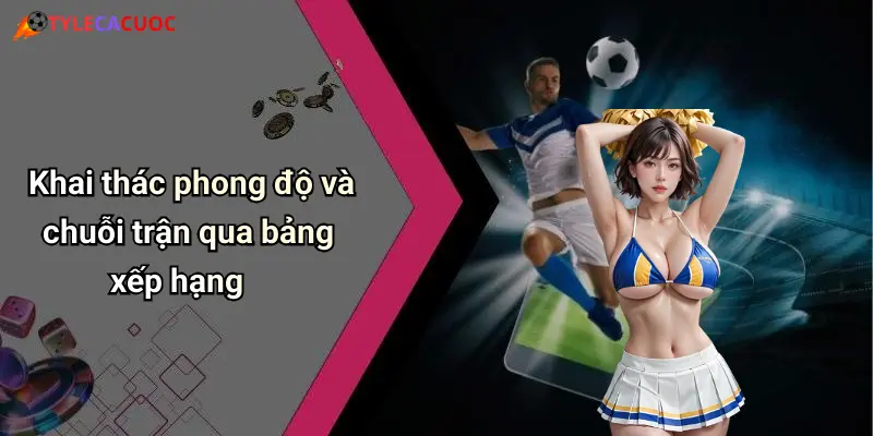 Khai thác phong độ và chuỗi trận qua bảng xếp hạng