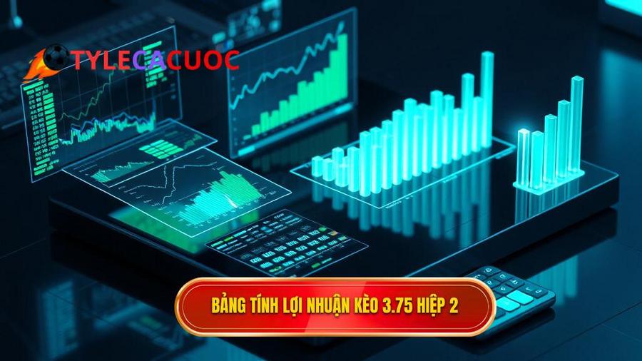 Bảng tính toán lợi nhuận khi chơi Kèo tài xỉu 3.75 hiệp 2