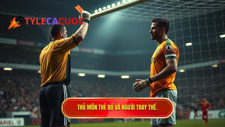 Các kịch bản chi tiết: Thủ môn bị thẻ đỏ thì ai bắt gôn?