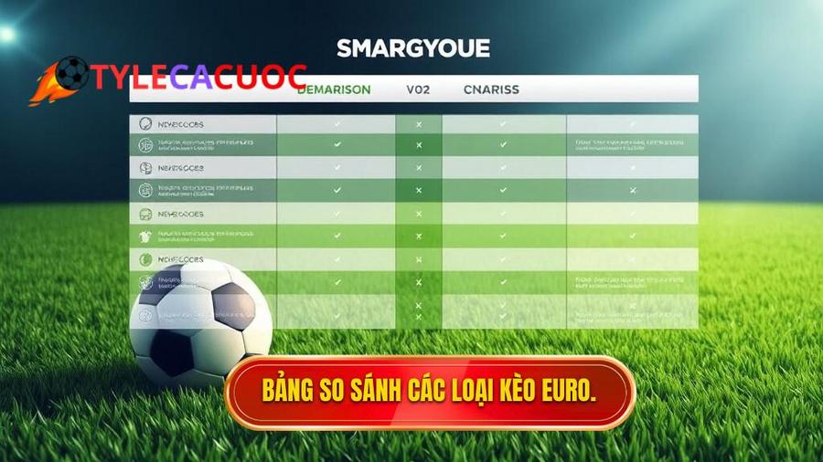 3. Bảng so sánh các loại kèo Euro.