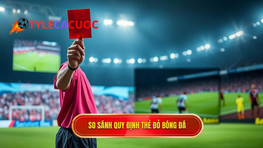 So sánh quy định thẻ đỏ trong các trường hợp khác nhau